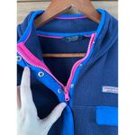 Vineyard Vines  Women’s Harbor Fleece 1/4 Snap Sweater Nautical Navy size Large Photo 5