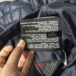 G by Guess GUESS Medium Navy Blue Puffer Jacket Women’s Hoodless Full Zip Pockets Quilt Photo 9