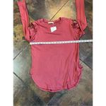 NWT Miao Miao Dusty Pink Long Sleeve Peek Shoulder Lace Up Small Photo 4