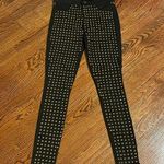 Alice + Olivia Black Skinny Gold Studded Jeans Photo 0