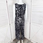 Calvin Klein Abstract Print Elastic Waist Wide Leg Sleeveless Jumpsuit Black 8 Photo 3