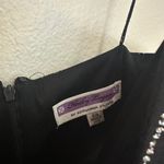 Adrianna Papell Black Sz 5/6 Shimmer Glitter Mini Prom Homecoming Formal Dress Cutout Silver Photo 7