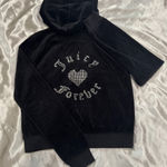 Juicy Couture Black Velour Hoodie Photo 0