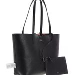 Ralph Lauren L. Large Reversible Tote Bag Black/Floral Pouch Handbag NEW $178 Photo 6