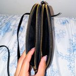 Coach Canvas/Leather Crossbody Bag Purse With Long Strap Brown/Black Photo 3