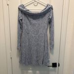 Wild Fable Fit & Flare Off Shoulder Long Sleeve Dress Size Medium Blue NWT Photo 2