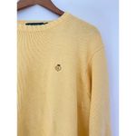 Lauren Ralph Lauren Polo L 100% Cotton Crew Cable Knit Sweater Butter Yellow GUC Size L Photo 2