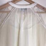 Hayden  ladies cottagecore Sheer Tie Front Peasant Top size medium Photo 12