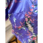 Vintage Purple Satin Peacock & Pink Lotus Open Kimono Robe Size undefined Photo 4