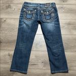 Miss Me  Low Rise Cropped Distressed Stretch Blue Jeans Size 28 Photo 4