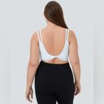 Halara  White Double Straps Backless Twisted Workout Plus Size Cropped Tank Top Photo 1