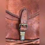 Vintage Satchel and Fable Rust Brown Leather Messenger Cross Photo 1