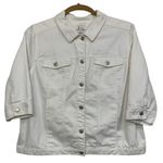 Denim & Company White Demin Jacket 1171 Size 1X Photo 0