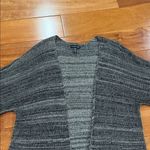 Eileen Fisher Grey Short Sleeve Open Knit Kimono Duster Cardigan Size SM Photo 2