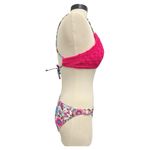 California Waves Women’s Bikini Swimwear Pink Crochet Floral Size Large NWT Photo 2