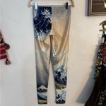Blackmilk GREAT WAVE OF KANAGAWA BY HOKUSAI PRINTED LEGGINGS SZ SMALL MED RISE Photo 8