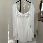 House Of CB  S D-DD Babydoll Ivory Chiffon Halter Mini Dress White‎ NWOT Photo 6