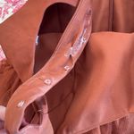 Revelry Madeline Rust Tulle Maxi Dress Orange Size 10 Photo 4