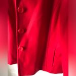 Sag Harbor  vintage Bright Red 100% Wool Blazer Jacket plus sz 16 single breasted Photo 4