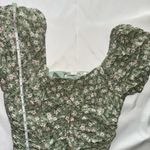 Cute Summer Floral Green Women's Top Size Medium Photo 2