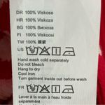 Billabong Red Floral Flare Tie Neck Blouse Size Large Photo 6