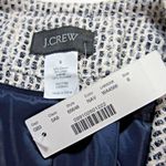 J.Crew NWT Terrazo Tweed Jacket in Navy White V-neck Chain Fringe Trim 6 Photo 4