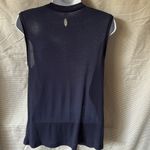 Free People  movement top NWT navy blue Ribbed Muscle Tank Top Sleeveless M Photo 3