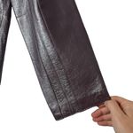 Worthington  Vintage Lavender Metallic Blazer Jacket 100% Leather Single Button Photo 3