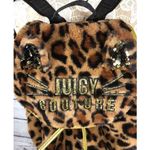 Juicy Couture NWT Faux Fur Gold & Black Sequin Cheetah backpack Photo 2