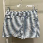 Universal Threads Universal Thread Blue and White Striped High Rise Midi Shorts size 0/25R Photo 0