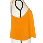 Bar III Medium Cropped Top Tie Spaghetti Straps Stretch Square Neck Dark Yellow Photo 1