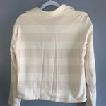Workshop Republic Clothing  Cream Broad Striped Collared Fleece Pullover Top SP Photo 3