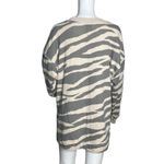 American Eagle  Sweatshirt Womens Small Cream Gray Zebra Print Jegging Fit Lounge Photo 2