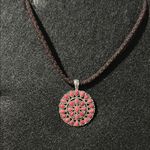 CHAPS Elegant Silver and Pink Pendant Necklace Photo 0