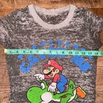 Nintendo Mario & Yoshi Super Mario Bros. Babydoll Gray Women’s Graphic T-Shirt Photo 5