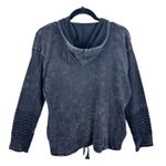 Rising International Cotton Black Floral Patchwork Hooded Zip Up Sweatshirt XL Photo 1