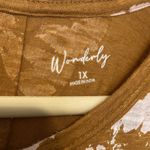 Wonderly   Brown/White Color Women’s Size 1X Short Sleeve Tee Photo 1