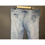 Blue Topic Jeans Womens 17/18 Light Wash Distressed Ripped Knee Skinny Stretch Photo 4