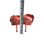 Alexander McQueen Boxcar 100mm Salmon Pink Si Leather Buckle Sandals Heels Size Photo 5