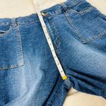 Fashion2Love Capri Cargo Jeans Womens‎ Size M Blue Denim Stretch Pockets Casual Size M Photo 10