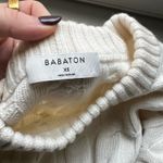 Aritzia  Babaton Glory Merino Wool White Cable Knit Cropped Sweater Photo 5