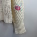 Love Shack Fancy Ridge V-Neck Embroidered Floral Sweater Pullover Size Small Photo 4
