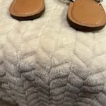 Loft Ann Taylor  Sliver Jeweled Flip Flops Photo 2