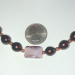 Vintage Glass Beaded Burgundy Dark Purple Beaded Boho Necklace Photo 4