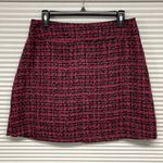 Maison Jules  NWT Pink Black Tweed Metallic Mini Skirt Photo 2