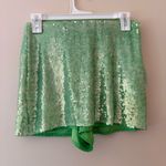 Show Me Your Mumu Green Sequin Mini Skirt with Built-In Shorts (Size S) Photo 0