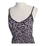 Divided Sleeveless Floral Black Multicolor Romper Size 8 Pockets Elastic-Waist Jumpsuit Photo 5