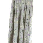 Sag Harbor A Line Skirt Light Green Floral Purple Photo 1