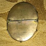 Vintage Hand painted brooch Blue Photo 2