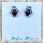 NWT Sterling Silver Amber Bumble Bee Stud Earrings Photo 5